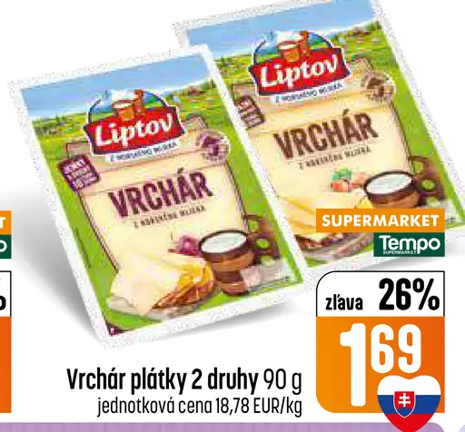 Liptov Vrchár plátky syr