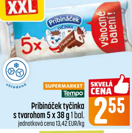 Pribináček tyčinka s tvarohom 5×38 g