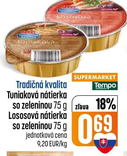 Tradičná kvalita Tuniaková nátierka so zeleninou