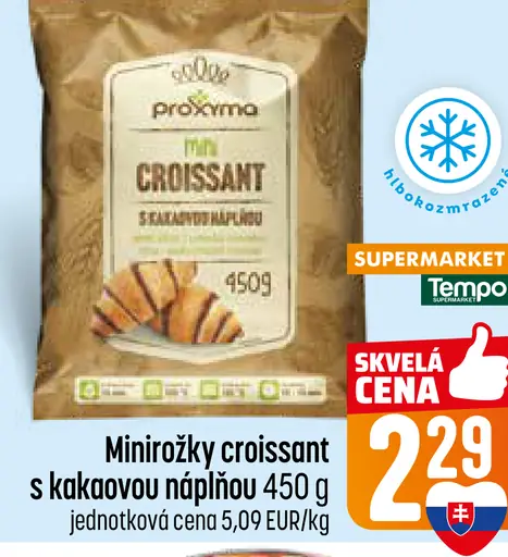 Proxima Minirožky croissant s kakaovou náplňou