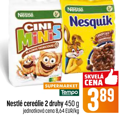 Nestlé Cini Minis / Nesquik cereálie