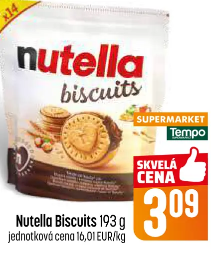 Nutella Biscuits plnené sušienky