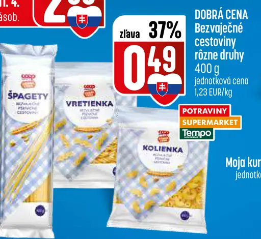 Dobrá cena bezvaječné cestoviny špagety