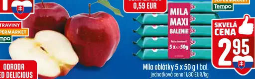 Jablká červené ukladané odroda Red Delicious