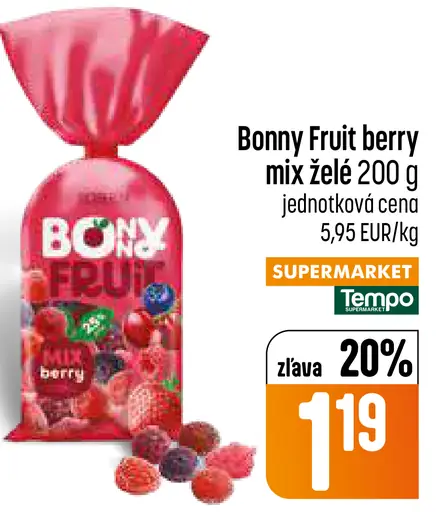 Bonny Fruit berry mix želé