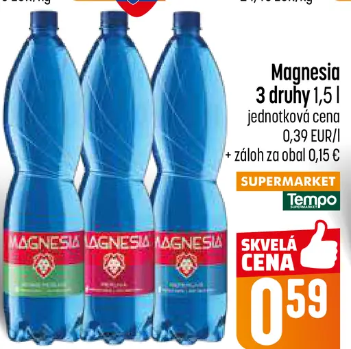 Magnesia minerálna voda rôzne druhy