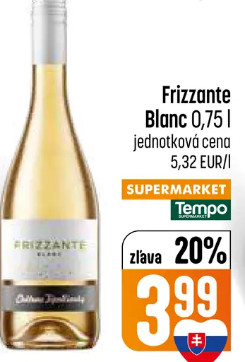Frizzante Blanc perlivé víno