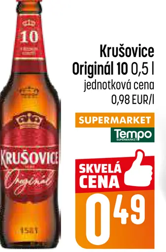Krušovice Original 10 svetlé pivo