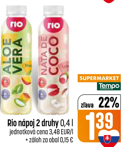 Rio nápoj aloe vera rôzne druhy