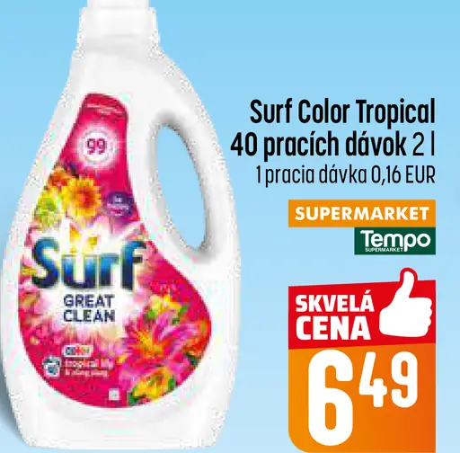 Surf Color Tropical prací gél 40 pracích dávok