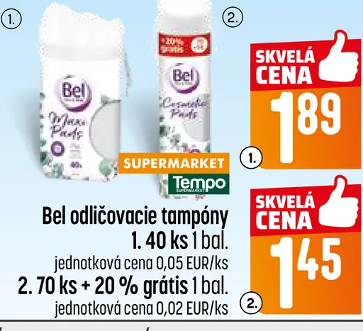 Bel odličovacie tampóny