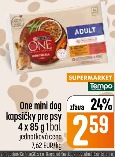 Purina One mini adult kapsičky pre psy