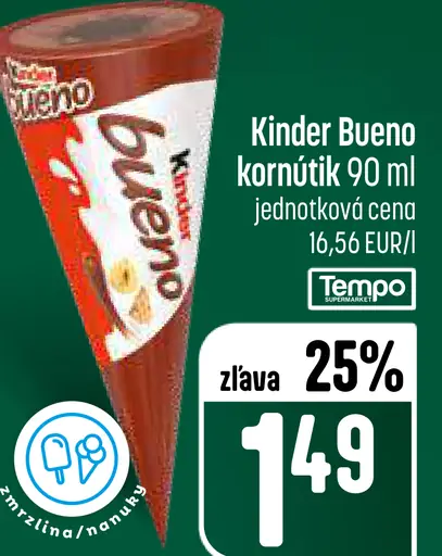 Kinder Bueno zmrzlinový kornútok