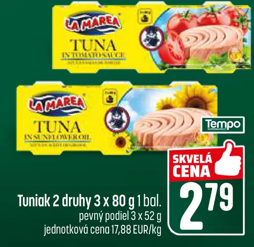 La Marea tuniak 2 druhy