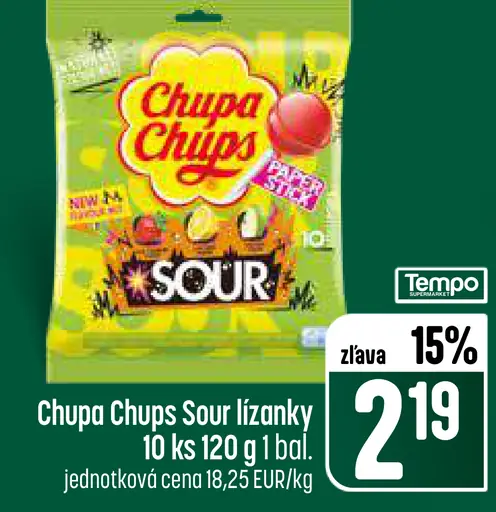Chupa Chups Sour lízanky