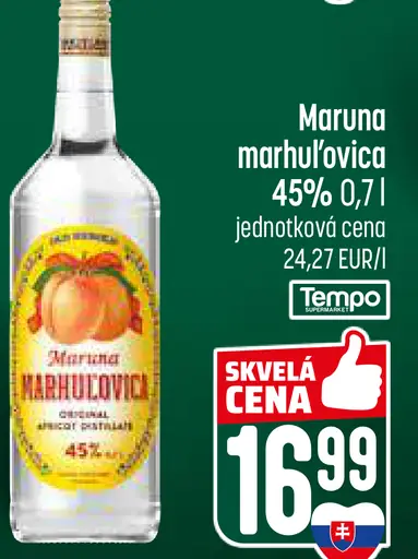 Maruna marhuľovica liehovina 45 %