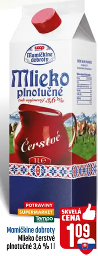 Mamičkine dobroty Mlieko čerstvé plnotučné 3,6%