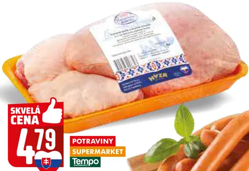 Mamkine dobroty Kuracie prsia a stehná horné s kosťou a kožou chladené