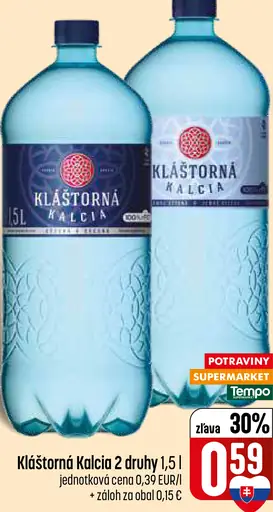 Kláštorná Kalcia minerálna voda