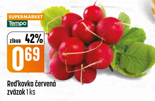 Tempo Reďkovka červená zväzok