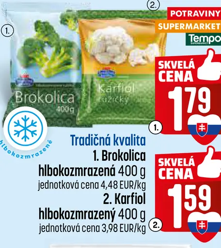 Brokolica hlboko zmrazená