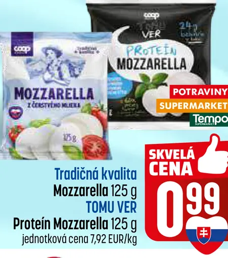 COOP Jednota Tradičná kvalita mozzarella