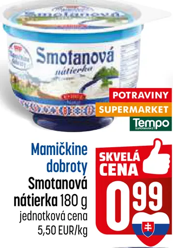 Mamičkine dobroty Smotanová nátierka