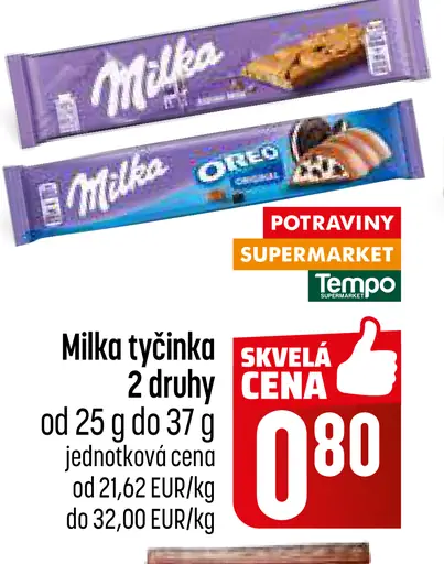 Milka tyčinka