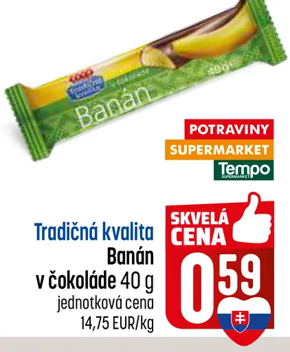 Tradičná kvalita Banán v čokoláde