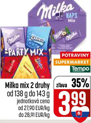 Milka Mix čokoládová kolekcia