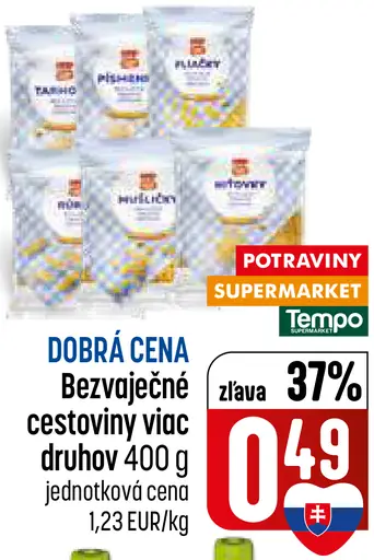 Dobrá cena Bezvaječné cestoviny