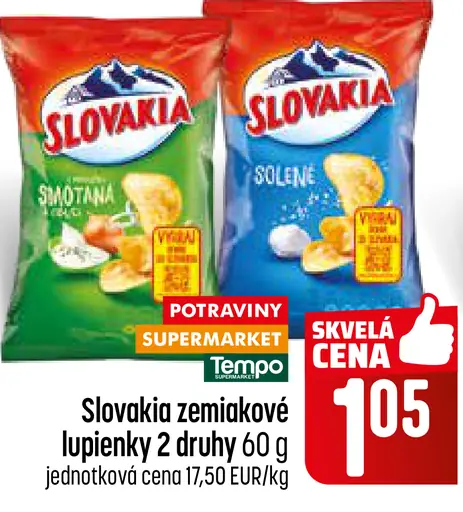 Slovakia zemiakové lupienky solené