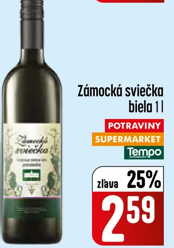 Zámocká sviečka biele víno