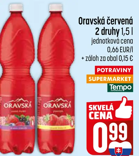 Oravská červená sýtená voda