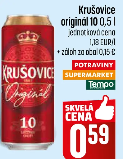 Krušovice Originál 10 plechovka