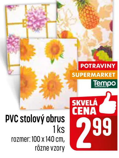 PVC stolový obrus rôzne vzory
