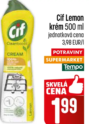 Cif Lemon krém čistiaci prostriedok