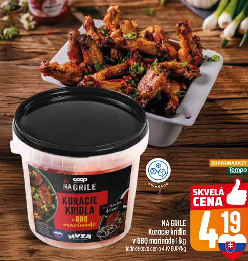 Na grile kuracie krídla v BBQ marináde