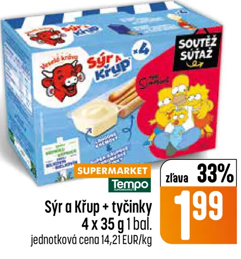 Sýr a Křup + tyčinky syr