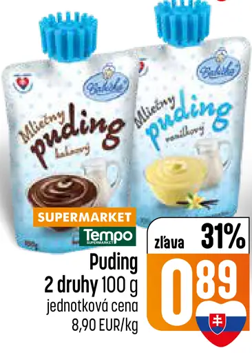 Smetanový puding čokoládový