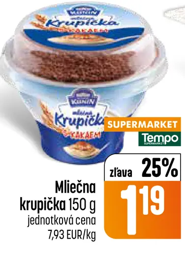 Mliečna krupička s kakaovou zložkou