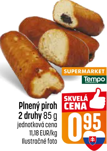 Plnený piroh sladký dezert 2 druhy