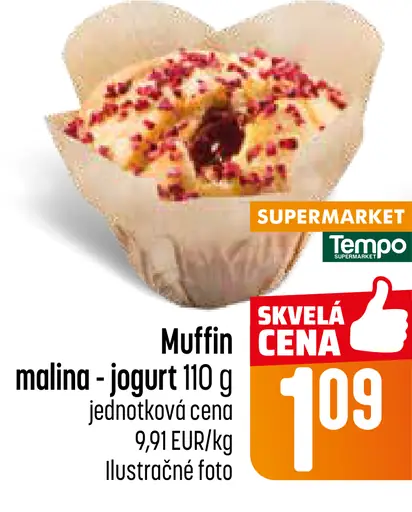 Muffin jogurtový s malinami