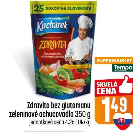 Kucharek Zdravita zeleninové ochucovadlo bez glutamanu