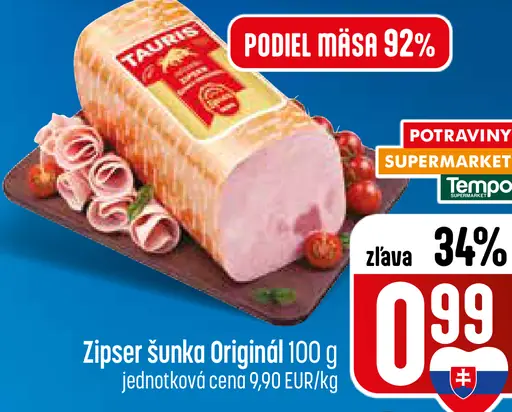 Tauris Zipser šunka originál
