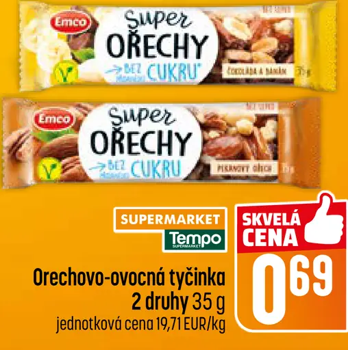 Emco Super orechy tyčinka orechovo-ovocná