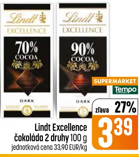 Lindt Excellence čokoláda