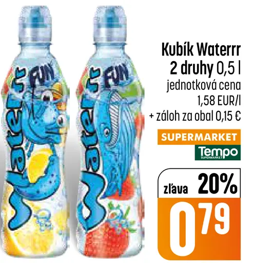 Kubík Waterr ochutená voda