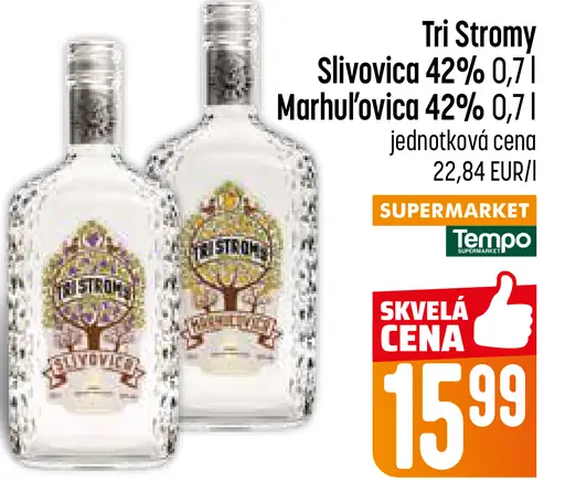 Tri Stromy Slivovica 42%