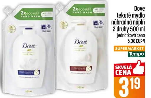 Dove Tekuté mydlo náhradná náplň rôzne druhy